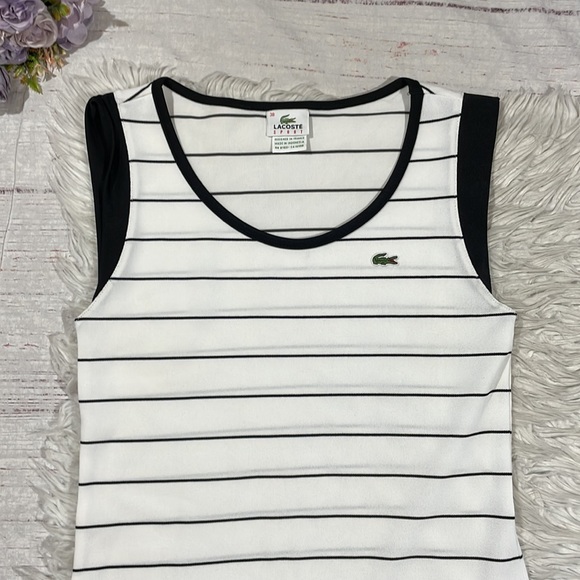 Lacoste Sport Vintage Y2K Striped Tennis Active Mini Dress - Picture 6 of 11